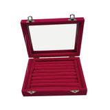 Velvet Jewelry Organizer Storage Tray Box Case
