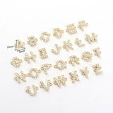 Pave Zirconia A-Z Letter Bracelet Stainless Steel Chain Charm Gift