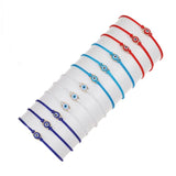 12Pcs Rope Evil Eye Charm Bracelet Unisex Lucky Amulet Braided Friendship