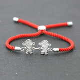 Copper Zircon Charm Family Bracelet for Kids