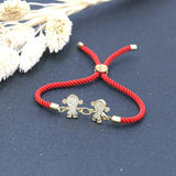 Copper Zircon Charm Family Bracelet for Kids