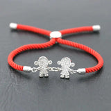 Copper Zircon Charm Family Bracelet for Kids