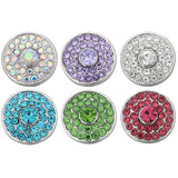 5pcs Mixed Rhinestone Snaps - Floral, Bike, Footprint, Metal Charms