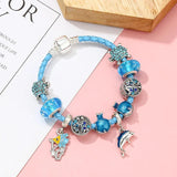 Summer Style Beads Charm Bracelets Leather Chain Bracelet Women Couples Pulseras