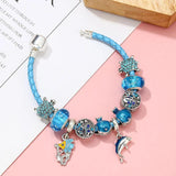 Summer Style Beads Charm Bracelets Leather Chain Bracelet Women Couples Pulseras