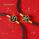 Lucky Dragon Shape Charm Bracelet High Braided Leather Couple Year