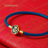 Lucky Dragon Shape Charm Bracelet High Braided Leather Couple Year