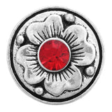 6pcs/lot Snap Button Bracelets Charm Red Rhinestone 18mm Snap Buttons
