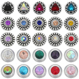 10pcs Mini Crystal Rhinestone 12mm Metal Snaps Charms for Snap Bracelet