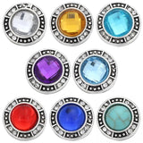 5pcs Snap Button Jewelry DIY Crystal Rhinestone Flower 12mm Snaps Buttons Charms
