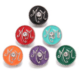 10pcs/lot Snap Button Charms Bracelets Mini Crystal Mixed Flower 12mm