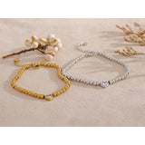 Stainless Steel Heart Charm Bracelet Bangle for Women