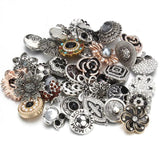 10pcs/lot 18mm Rhinestone Mixed Snap Buttons Jewelry for Bracelet Necklace