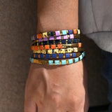 Hematite Tila Beads Bracelet for Women