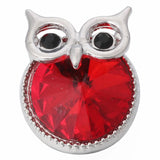 6pcs Red Crystal Flower Snap Buttons for Bracelet