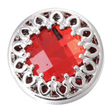 6pcs Red Crystal Flower Snap Buttons for Bracelet