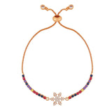 Snowflake Charm Bracelet Women CZ Zircon Stones Adjustable Jewelry