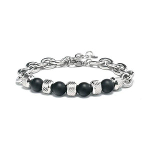 Men's Chakra Stainless Steel Beaded Bracelet