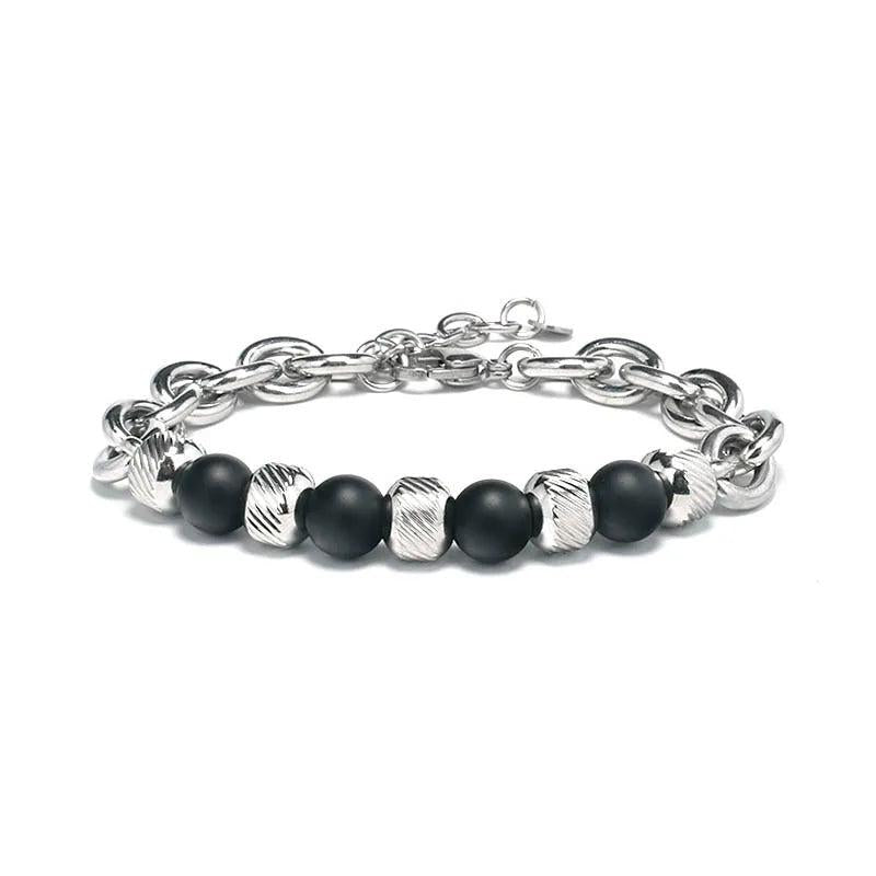 Men's Chakra Stainless Steel Beaded Bracelet