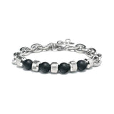 Men's Chakra Stainless Steel Beaded Bracelet