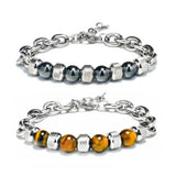 Men's Chakra Stainless Steel Beaded Bracelet