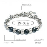 Men's Chakra Stainless Steel Beaded Bracelet