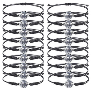 5pcs/lot Alloy Braiding Adjustable Bracelet, Couples Friendship Jewelry