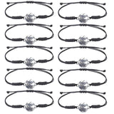 5pcs/lot Alloy Braiding Adjustable Bracelet, Couples Friendship Jewelry