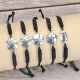 5pcs/lot Alloy Braiding Adjustable Bracelet, Couples Friendship Jewelry