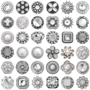 6pcs Rhinestone Snap Buttons for DIY Jewelry Making