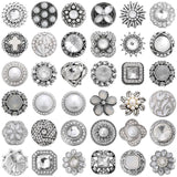 6pcs Rhinestone Snap Buttons for DIY Jewelry Making