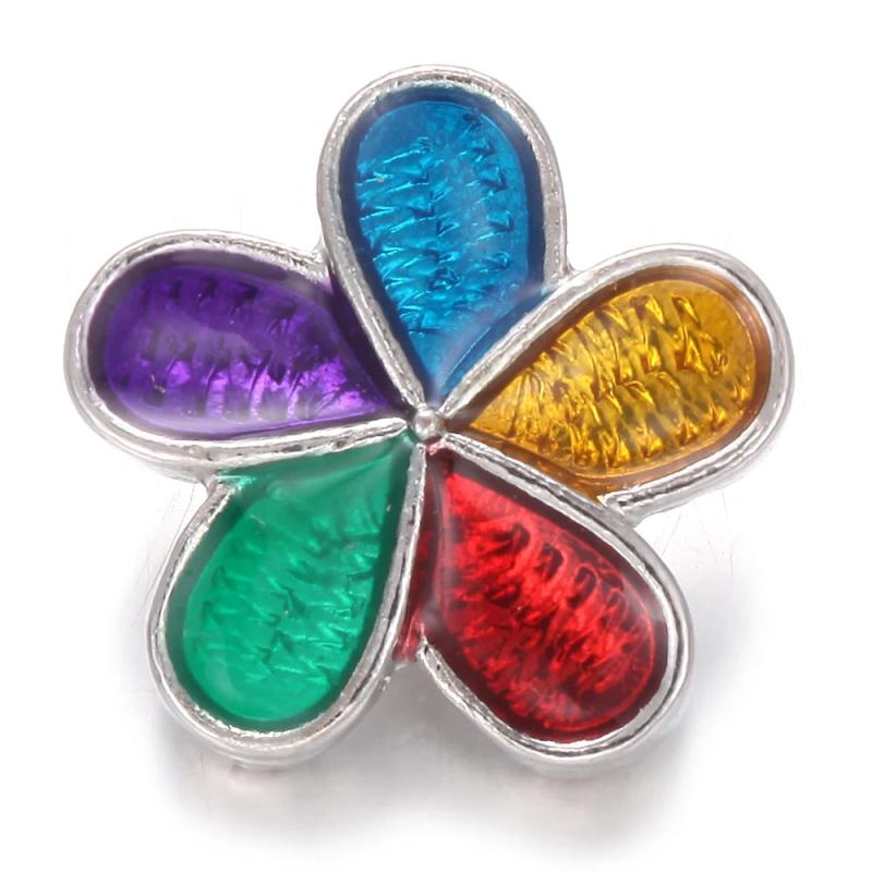 5pcs Snap Jewelry Starfish Flower 18mm Metal Snap Buttons for Bracelet Charms
