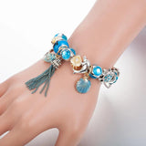 Tassel Charm Bracelets Tortoise Dolphin Shell Beads Pulseras B17078