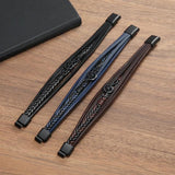 Vintage Men's Music Symbol Leather Layer Bracelet