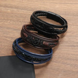 Vintage Men's Music Symbol Leather Layer Bracelet