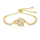 Elephant Charm Bracelet Good Luck Animal Red Cord Macrame Jewelry