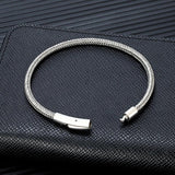 Men's Steel Wire Rope Cuff Bracelet Punk Style Charm