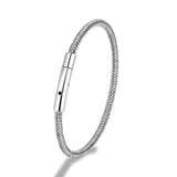 Men's Steel Wire Rope Cuff Bracelet Punk Style Charm