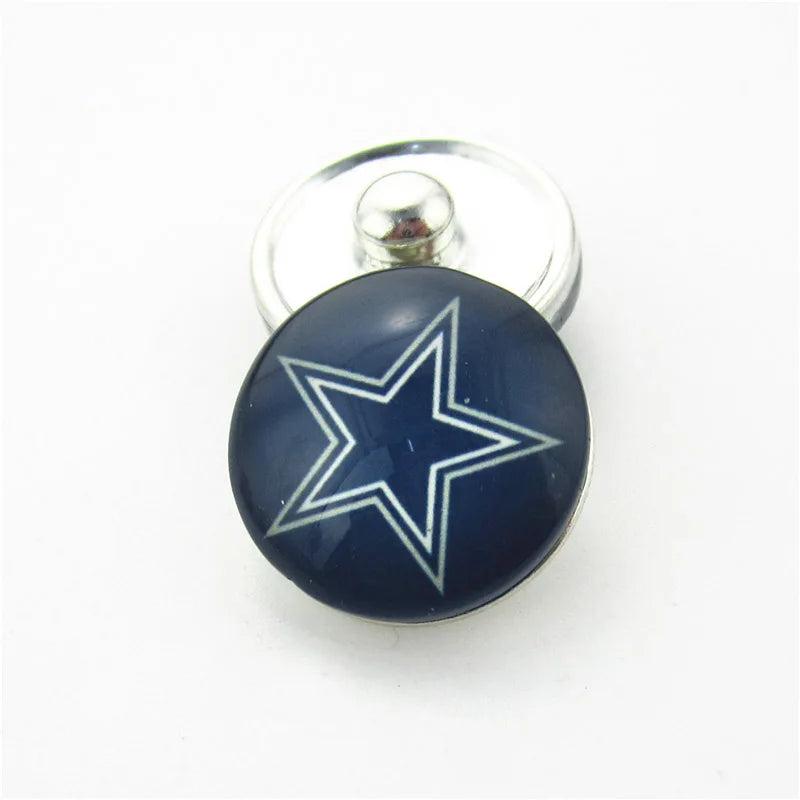 20pcs Football Snap Buttons For 18mm Ginger Pendant Bracelet Charms