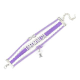 Infinity Hope Charms FIBROMYALGIA Bracelet Stacks Leather Wrap Bracelets