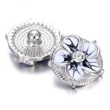 5pcs Flower Snap Button Jewelry 20mm 18mm Metal Fit Bracelet Bangle Necklace