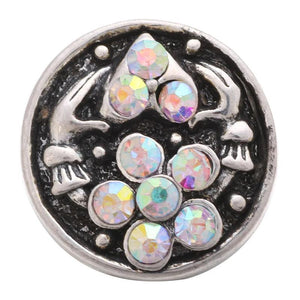 5pcs Mixed AB Color Rhinestone Snap Button Jewelry for Neckl