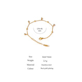 Women's Stainless Steel CZ Bracelet Delicate Cubic Zirconia Charm