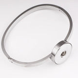 Stainless Steel 18mm Snap Button Charm Bracelet & Bangles