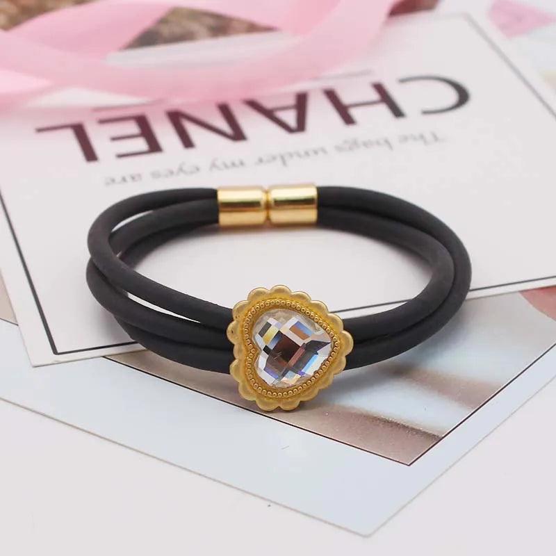 Heart Bangles Charm Bracelets Gothic Jewelry Adjustable Chains Bracelet