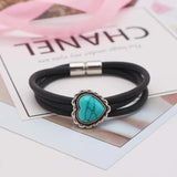 Heart Bangles Charm Bracelets Gothic Jewelry Adjustable Chains Bracelet