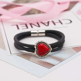 Heart Bangles Charm Bracelets Gothic Jewelry Adjustable Chains Bracelet
