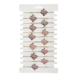 Cactus Charm Woven Bracelet Set for Women Girl Summer Jewelry