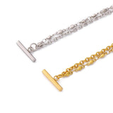 Women's Stainless Steel Butterfly Bracelet Lock Charm Cuff