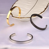 Stainless Steel Cuff Bracelet for Women and Men